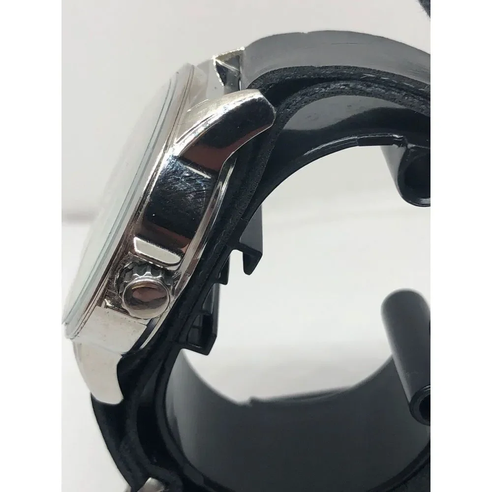 Fossil BQ1622 Men's Black Leather Analog White Dial Quartz Genuine Watch RK391